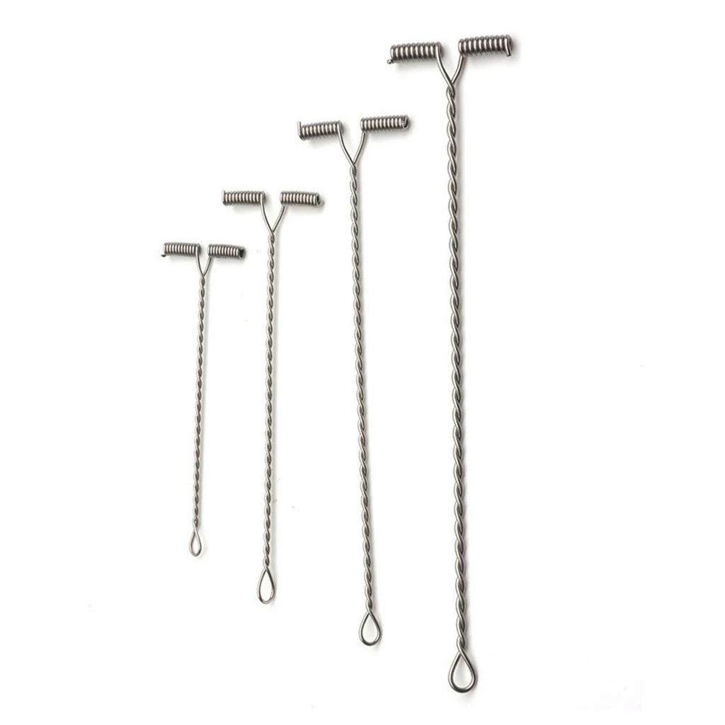 100 Pcs Stainless Steel Fishing Balance Hook T-shape Twisted Fishing Swivel String Hooks Fishing Accessories Pesca