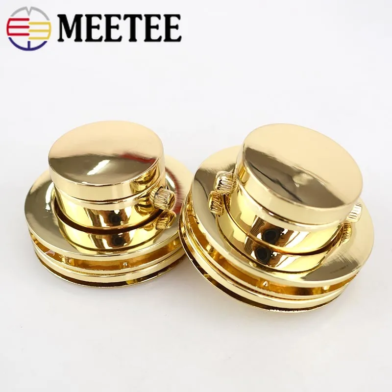 

Women Handbag Decorative Lock Round Rotary Locks Metal Bag Buckles Clasps Closure DIY Metal Buckle Hardware Accessories
