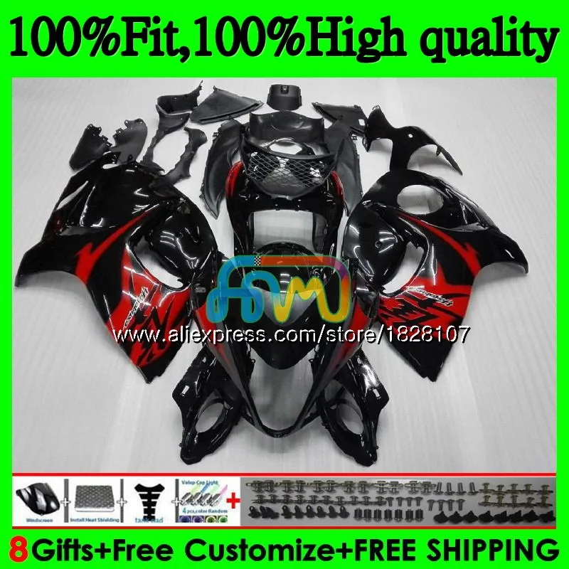 Инъекции для SUZUKI Hayabusa GSXR1300 08 09, 10, 11, 12, 56BS. 11 GSX-R1300 GSXR черный 1300 2008 2009 2010 2011 2012 обтекатель