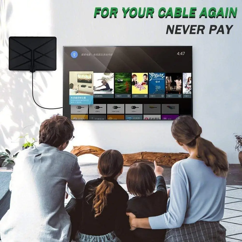 960 миль диапазон 4K цифровая HDTV Антенна комнатная антенна с усилителем HD 1080P DVB-T2 Freeview tv для жизни местные каналы вещания