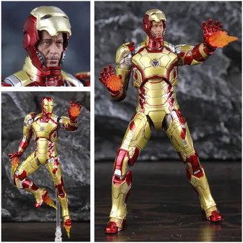 2021 Marvel Classic Iron Man MK42 Mark XLI 42 7" Movie Action Figure Avengers Tony Stark Legends Original ZD Toys Doll Model
