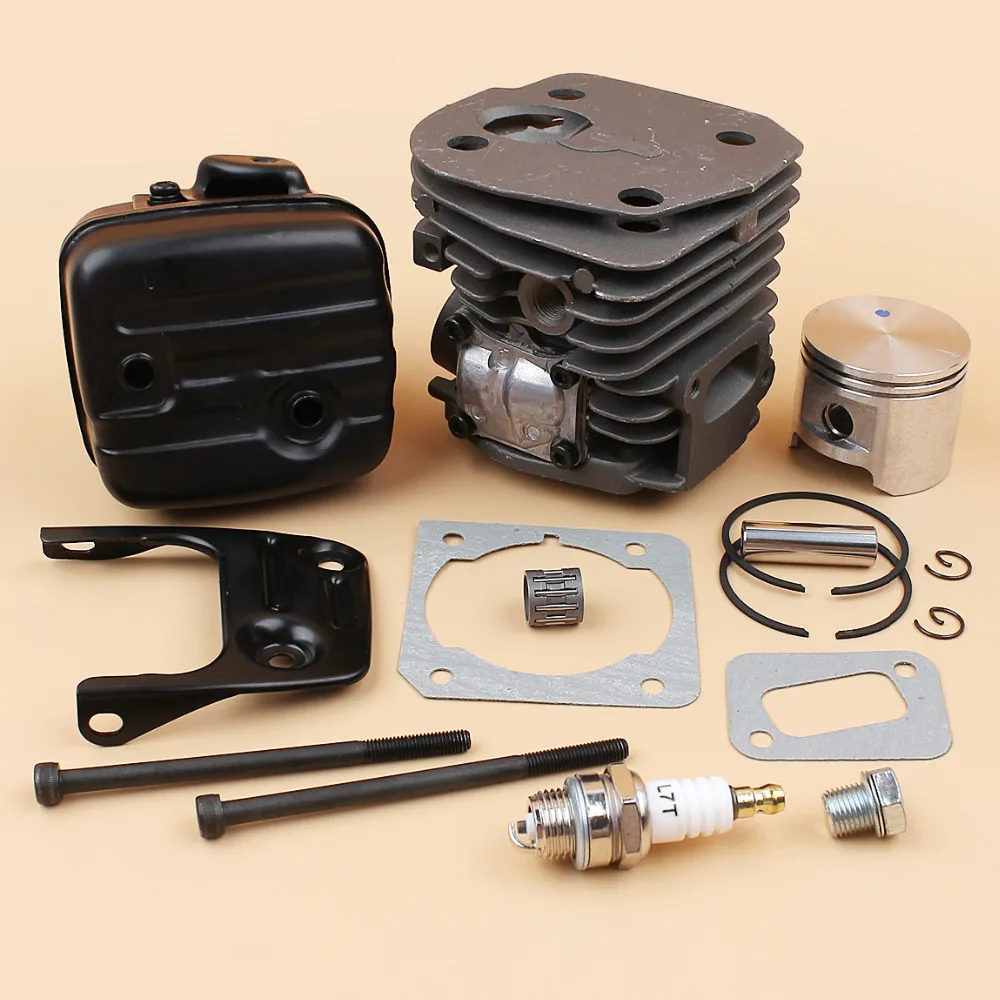 45mm Cylinder Piston Exhaust Muffler Bolt Motor Set For Husqvarna 353 340 346 346XP 350 351 345 Chainsaw Engine Rebuild Kit 5