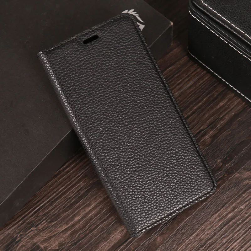 Black Флип-чехол для телефона для Xiaomi mi 8 9 se 9T A1 A2 A3 lite Max 2 3 Y3 Poco F1 кожаный чехол с текстурой Личи Чехол для Red mi Note 4 4X5 6 7 7a 8 Pro - Цвет: Black
