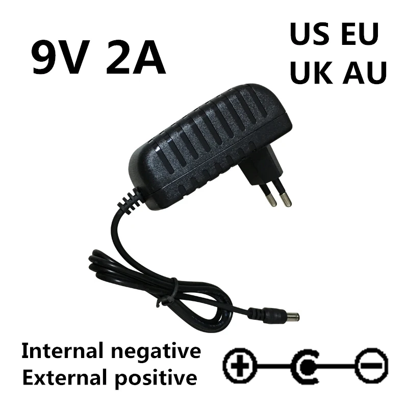 

1pcs AC 100-240V to DC 9V 2A Replacement AC DC Adapter Charger Power supply for Rhino label maker