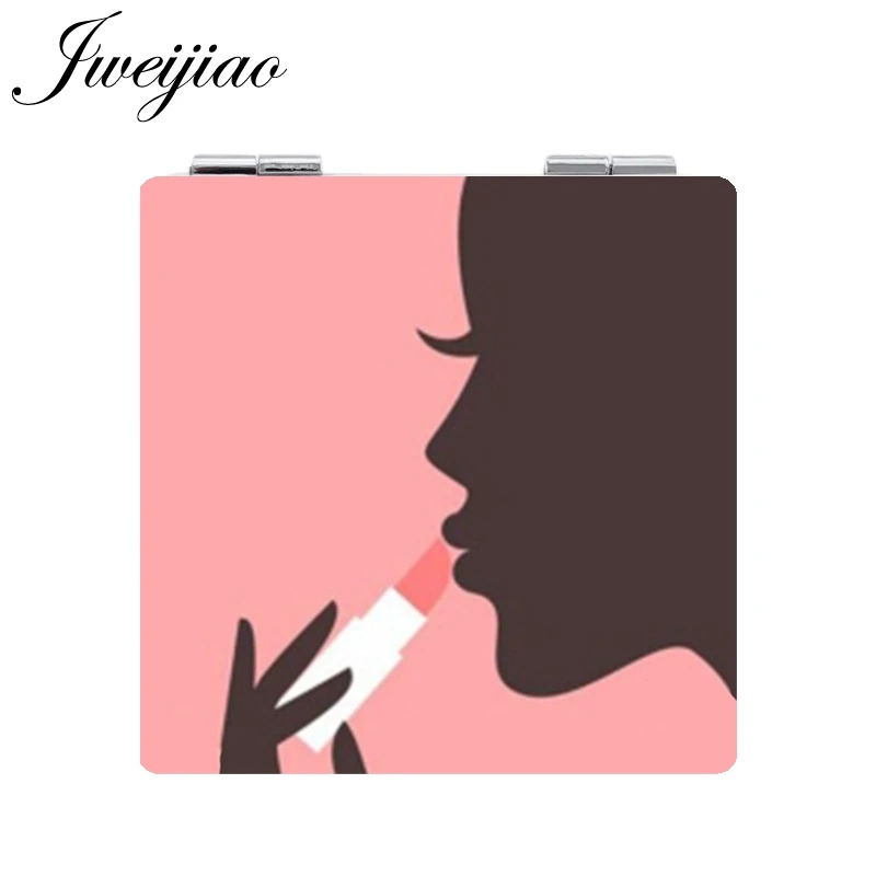 

JWEIJIAO Portable Double Sides Pocket Make Up Mirror Square PU leather pocket mirror Cosmetic Makeup Mini Beauty MA54