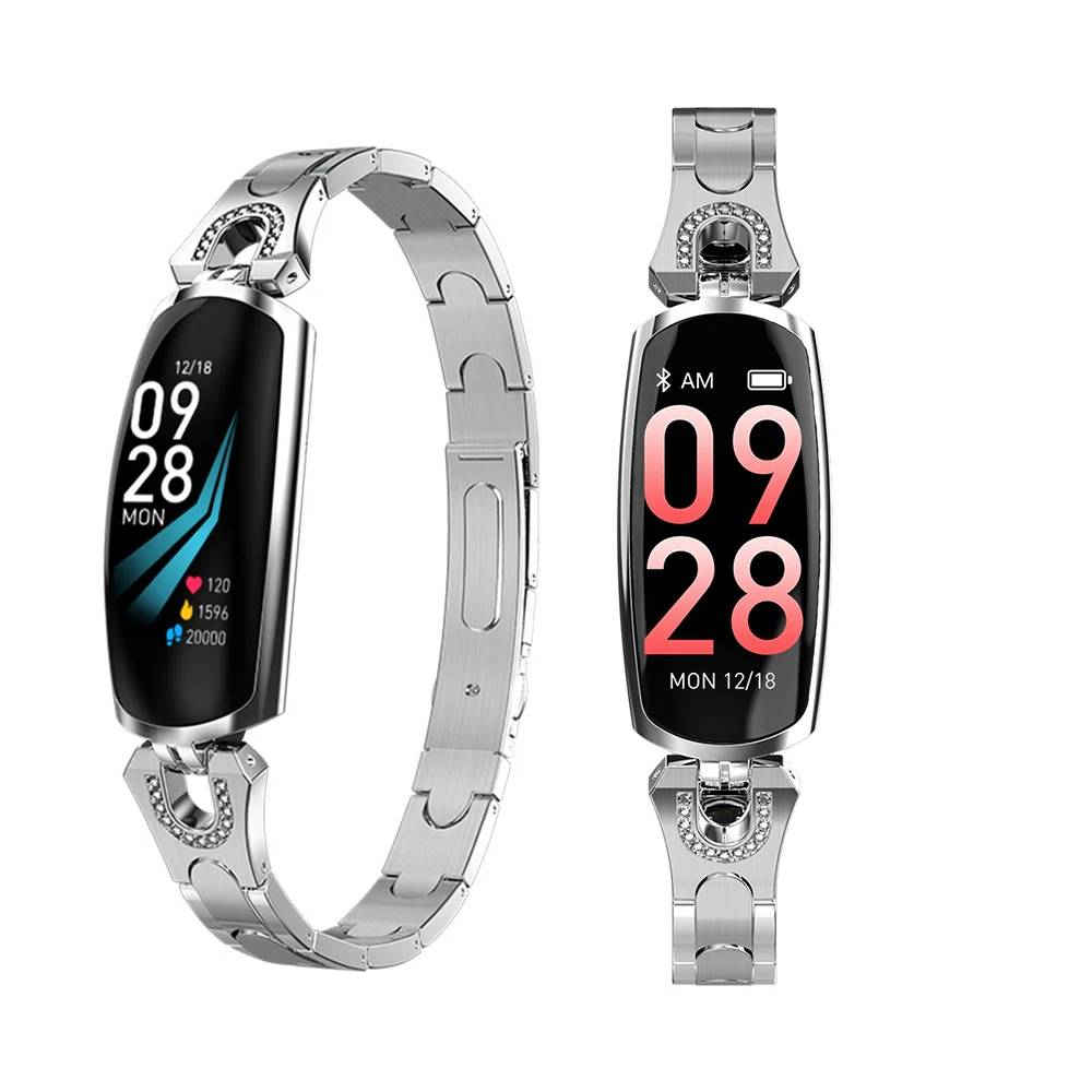 

Newest AK16 Smart Bracelet Female Blood Pressure Heart Rate Monitor Tracker Ladies Fashion Smart Wristbands pk B57SmartWatch