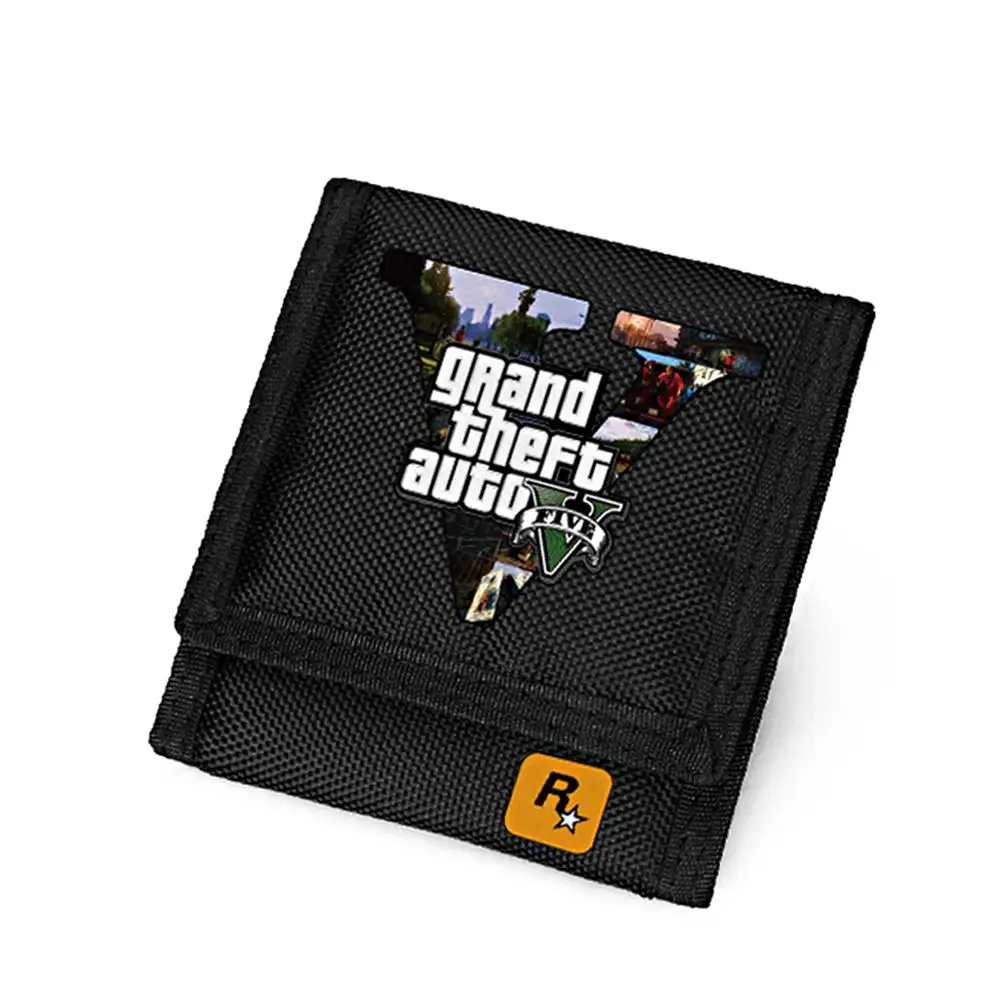 PC Game GTA5 кошелек для подростков Grand Theft AutoV короткий черный мужской Кошелек детские кошельки Carteira