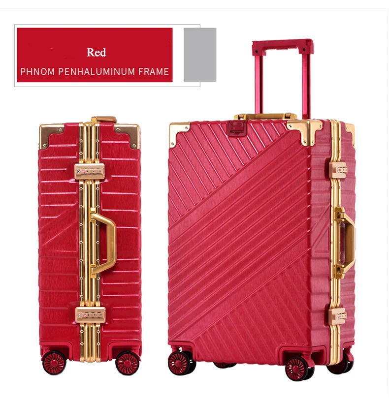 20"24"26"29'' Aluminum Frame Luggage Trolley Suitcase Hardside Rolling Luggage Suitcase Carry on Luggage Boarding Case