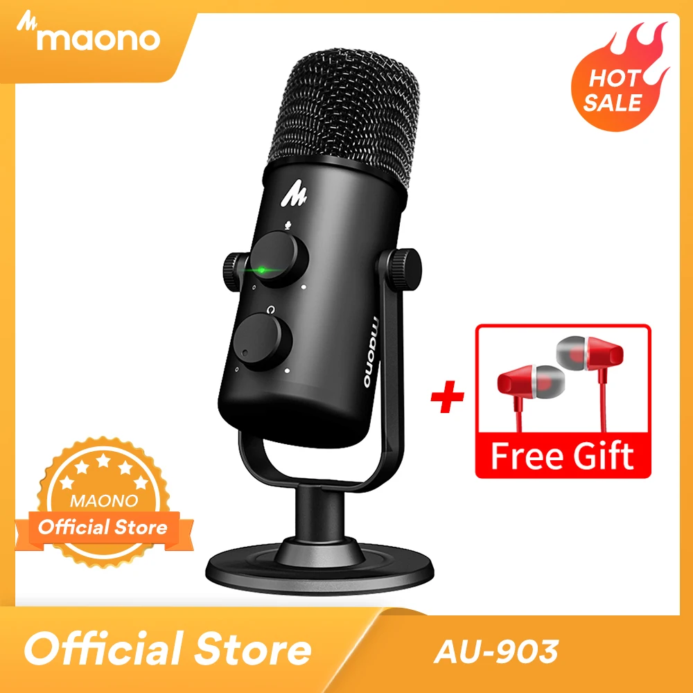 Компьютер микрофон MAONO USB конденсаторный для YouTube игр Skype|Микрофоны| |