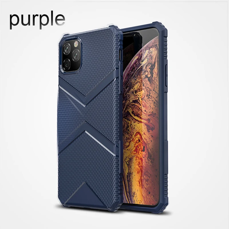 10 шт./партия военный щит ТПУ для iPhone 11 чехол Чехол для iPhone 6 6s 7 8 Plus X XR XS 11 Pro Max чехол - Цвет: Синий