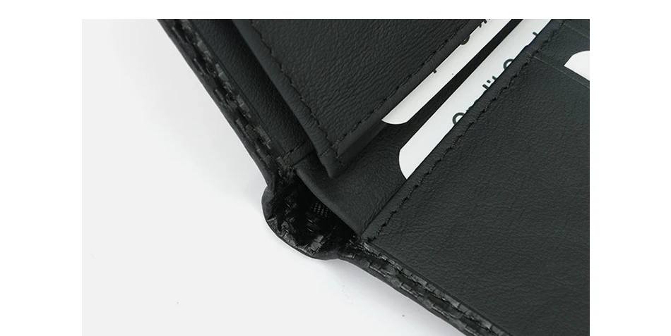 Rfid карбоновый держатель для карт, мужские кошельки, винтажный тонкий тройной бумажник, мужской кошелек, маленькие короткие кошельки, черный кошелек