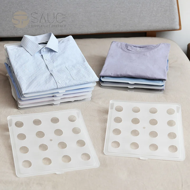 

Japan Household Laundry Tray Lazy Stack Clothes Hanger zhe yi ban Plastic Laundry Folding Board Cabinet Clothes Storage Board