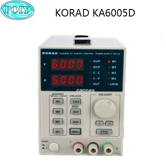 KORAD KA6005D точный регулируемый 60 в 5A DC Линейный источник питания Цифровой