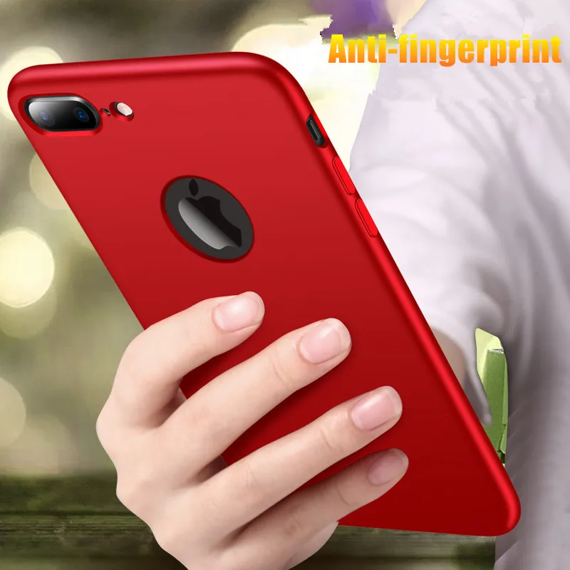 Чехол для iPhone 7, 6, 6 S, X, 8 Plus, XS, 360, полный Чехол, тонкий матовый мягкий чехол из ТПУ для iPhone 7, XR, XS, MAX, красный чехол для телефона