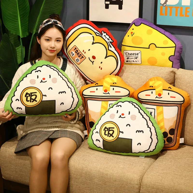 Creative Healing Snacks Plush Toys Kawaii Milk Bubble Tea Cup Toast Cheese Rice Pillow Stuffed Soft Cushion for Girls Kids | Игрушки и
