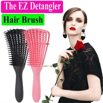 

The EZ Detangler Hair Brush Comb Anti-Static Scalp Comb Hair Brush Styling Tools Adjust Hair Brush Scalp Massage Hairbrush