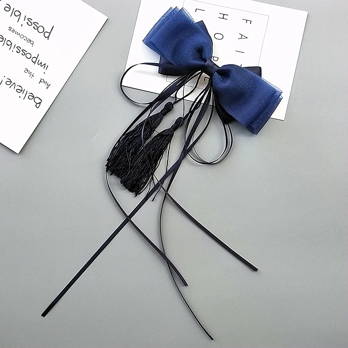 Винтаж лук тиара с бахромой волос зажим, аксессуар для волос