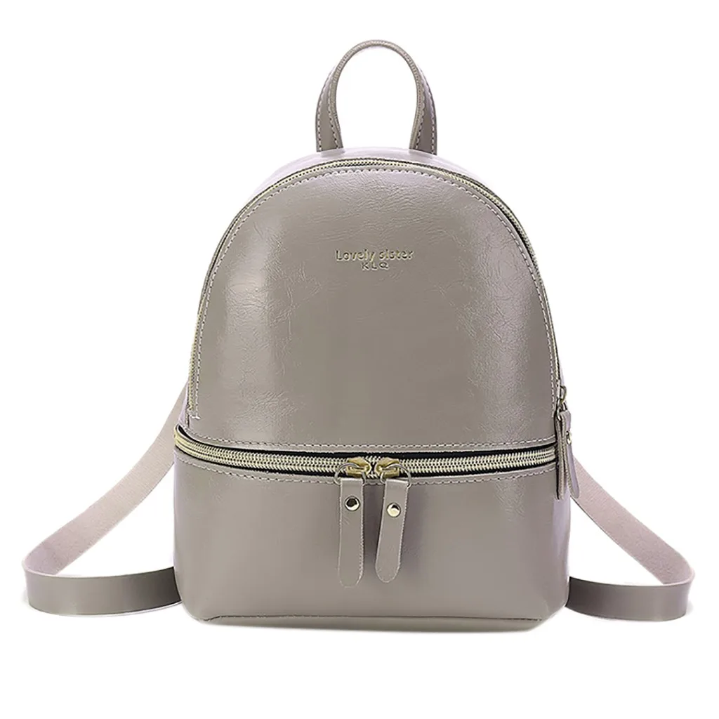 Женский мини-рюкзак из искусственной кожи для школьников, подростков, девочек, детей, Многофункциональный маленький рюкзак для женщин, женская сумка для книг# YJ - Цвет: Gray
