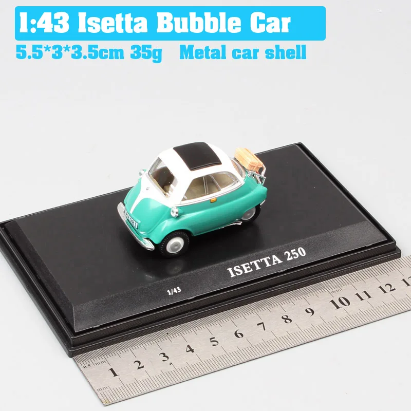 1:43 электронные весы старый ретро Cararama Isetta 250 пузырьковый автомобиль микрокар Diecasts& игрушки модели автомобилей детей 1955 акриловая коробка