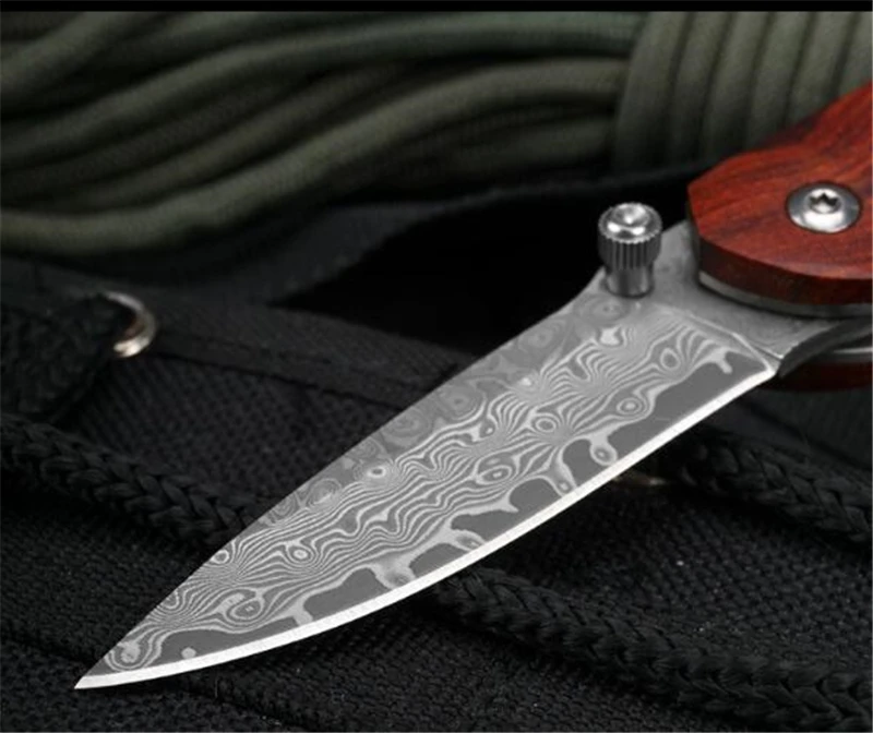 KH31 damascus foldig knife EDC Pocket knife tool (4)
