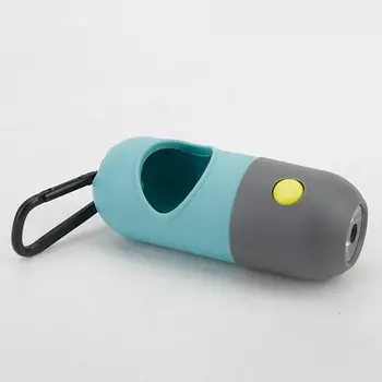 

Pet Dog Puppy Poops Bag Dispenser Box LED Flashlight Waste Carrier Holder Case Quick Practical Portable with Light