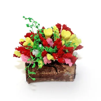 

Dollhouse Flower Potted Miniature Exquisite Plant Ornament Garden Decor Flower Potted Model Educational Toy Gift For Kid Adult