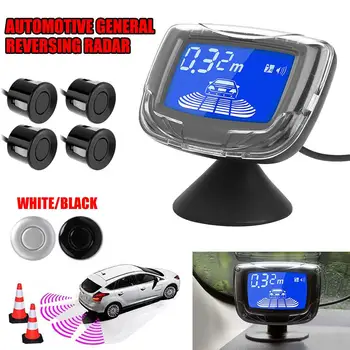 

6 Sensors Monitor Smart Backup Parking Radar Auto Reverse Radar Flat Sensors Detector LCD Display Alarm System