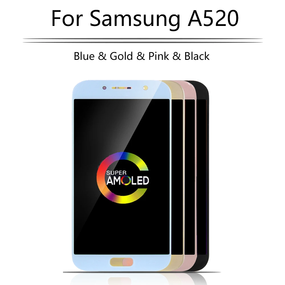 

Original AMOLED 5.2'' LCD For SAMSUNG GALAXY A5 2017 LCD Display Touch Screen Digitizer Assembly A5 A520 A520F SM-A520F LCD
