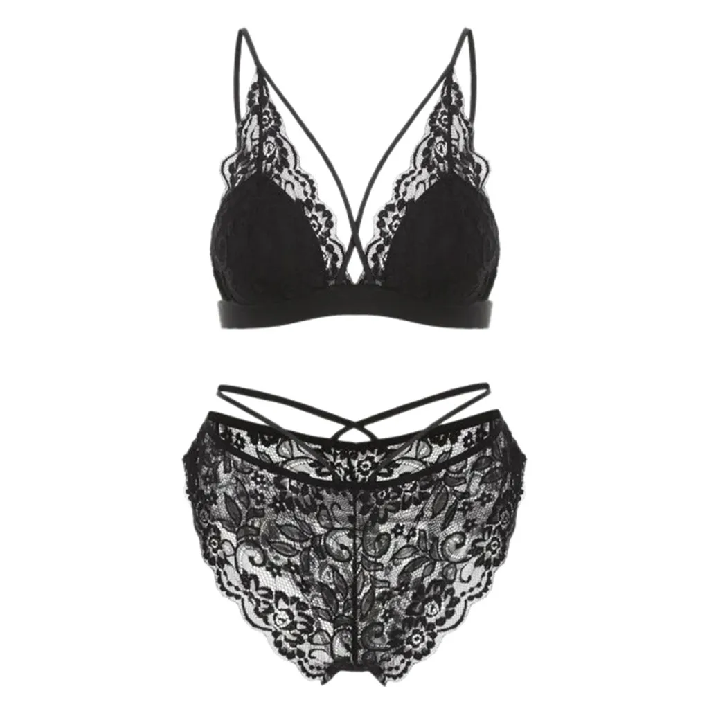 

Sexy Lingerie Women Bra Sets Wireless Bra Panty Underwear Plus Size Lace Seamless Adjustable Lingerie Set lenceria mujer z1031