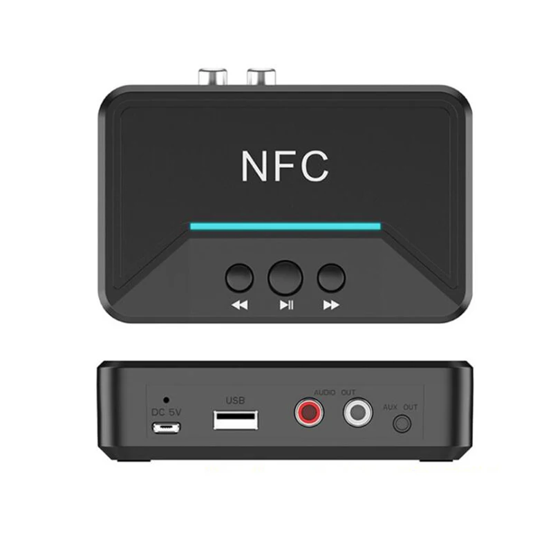 Bluetooth-5-0-Receiver-Adapter-NFC-3-5mm-RCA-Audio-AUX-Output-Wireless-Bluetooth-Dongle-Stereo