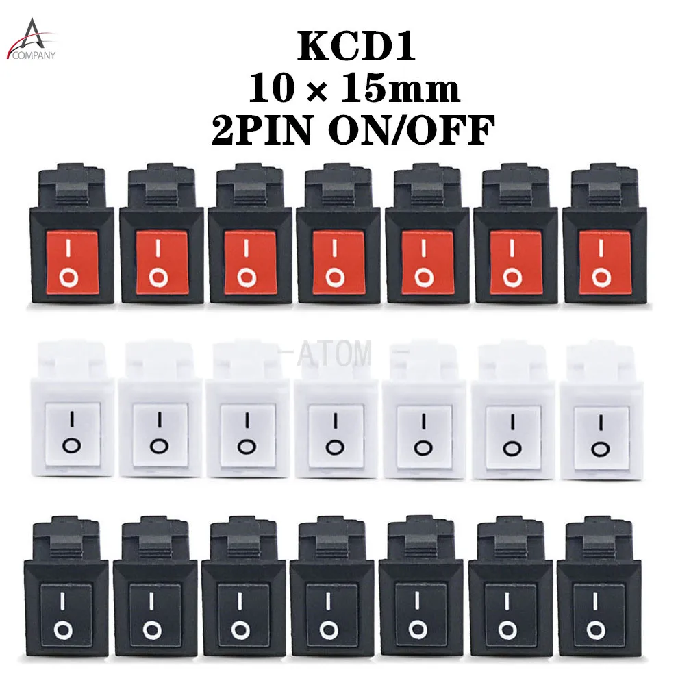 5 шт. KCD11 101 3A/250V судовой переключатель Малый инструмент рокер кнопка включения 2