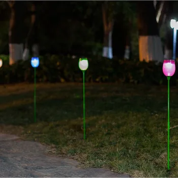 

4-color Solar Lawn Lights Garden Decoration Light Outdoors Meadow Tulip Solar Lights
