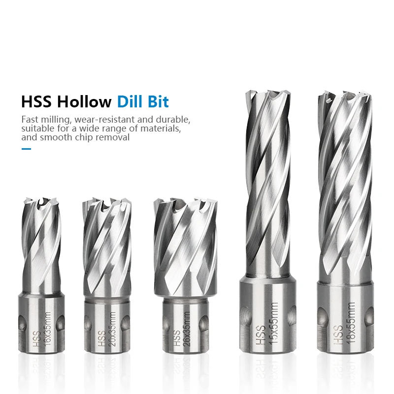 1pc HSS 구멍 오프너 12-18mm 금속 코어 드릴 비트 환형 커터 중공 드릴 비트 금속 드릴링 도구 용 톱 커터 구멍 오프너