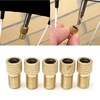 

5Pcs Pump Bicycle Convert Presta to Schrader Copper Bike air Valve Adaptor adapters wheels gas nozzle Tube Tools