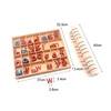 Montessori Language Wood 5 Sets Small Movable Alphabet Red & Blue with Mat for Small Movable Alphabets Toys Education Preschool 5