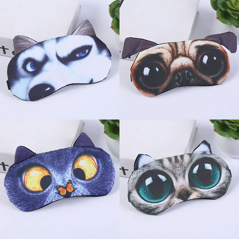 Best Offers Eyeshade-Cover Eye-Mask Blindfold Eyepatch Men Travel Women Cat Cute Dog Soft Natural aJj1RLgy