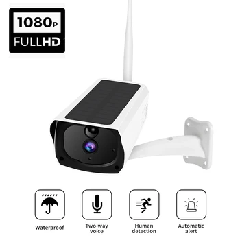 

Solar Ip Wifi Camera 64G HD 1080p Security Outdoor Wireless Solar Panel Waterproof IP66 PIR Loudspeaker CCTV IR Surveillance