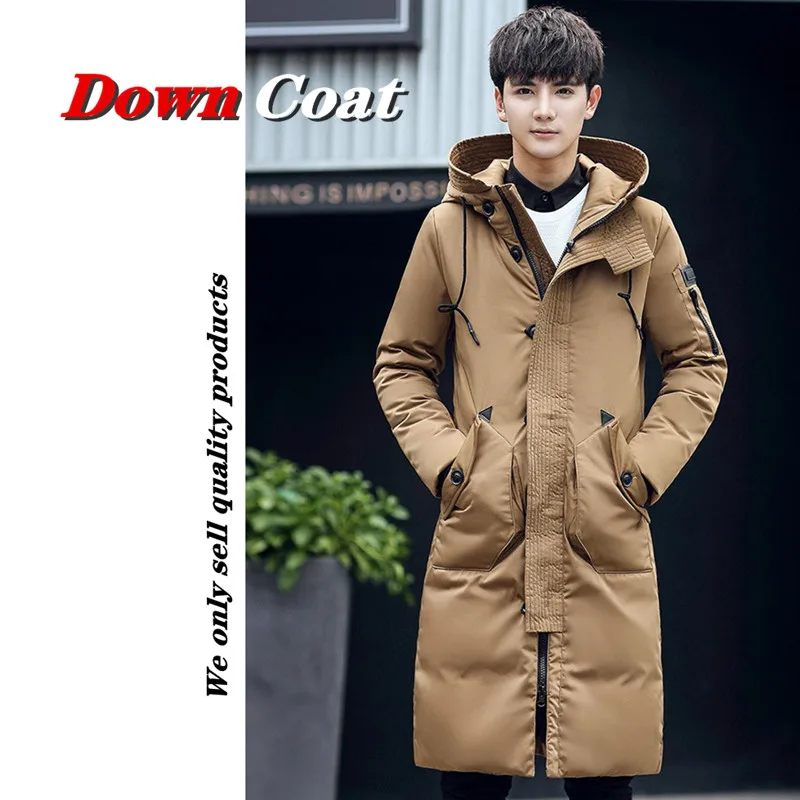 

High-end new men's casual and comfortable fashion white duck down keep-warm pure color warm down jacket Colorfast Anti-Pilling