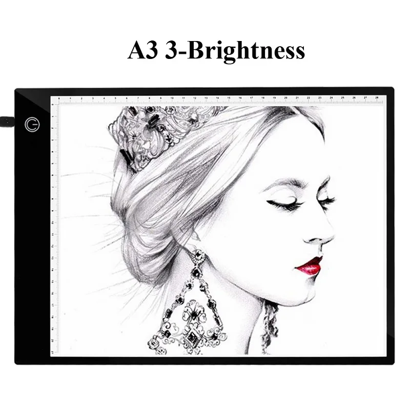 A3 3-Brightness A3/A4/A5 графический планшет, цифровой планшет для рисования, светильник, панель, светильник, панель для отслеживания, светодиодный дисплей, панель - Цвет: A3 3-Brightness