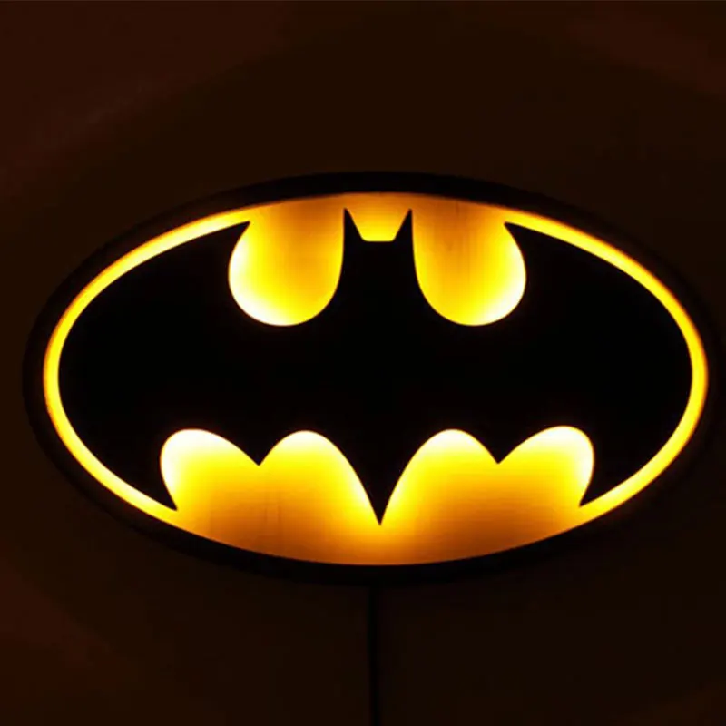 Лига Справедливости Figura Бэтмен детский настенный светильник светодиодный 3D светодиодный настенный светильник для гостиной спальни дома 16 цветов сменный настенный светильник