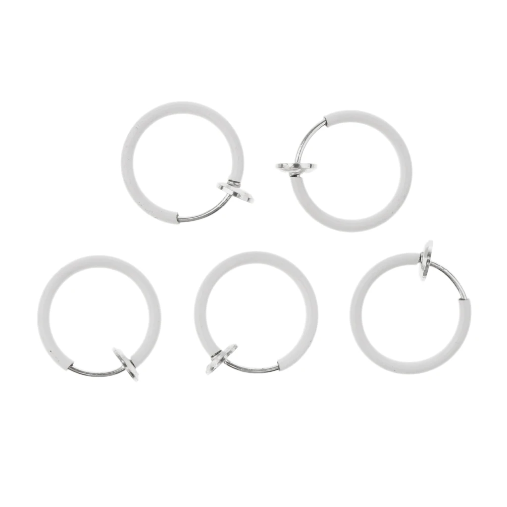5 Pieces Illusion Clip On Nose Ear Septum Lip Eyebrow Ear Versatile Ring No-piercing Body Jewelry Women Mens