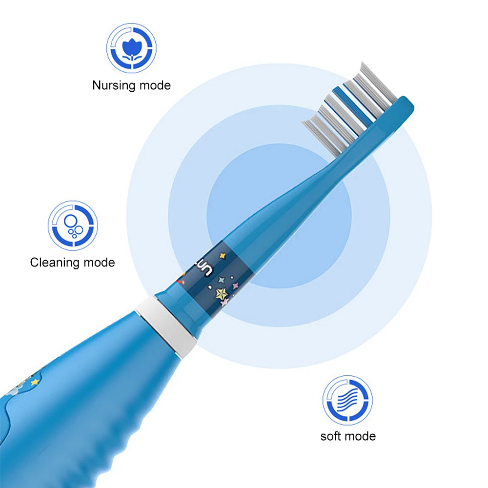 Electric Toothbrush For Kids Rechargable Toothbrush Sonic USB Portable Charger Charging 4 Heads Tooth Brush Electric