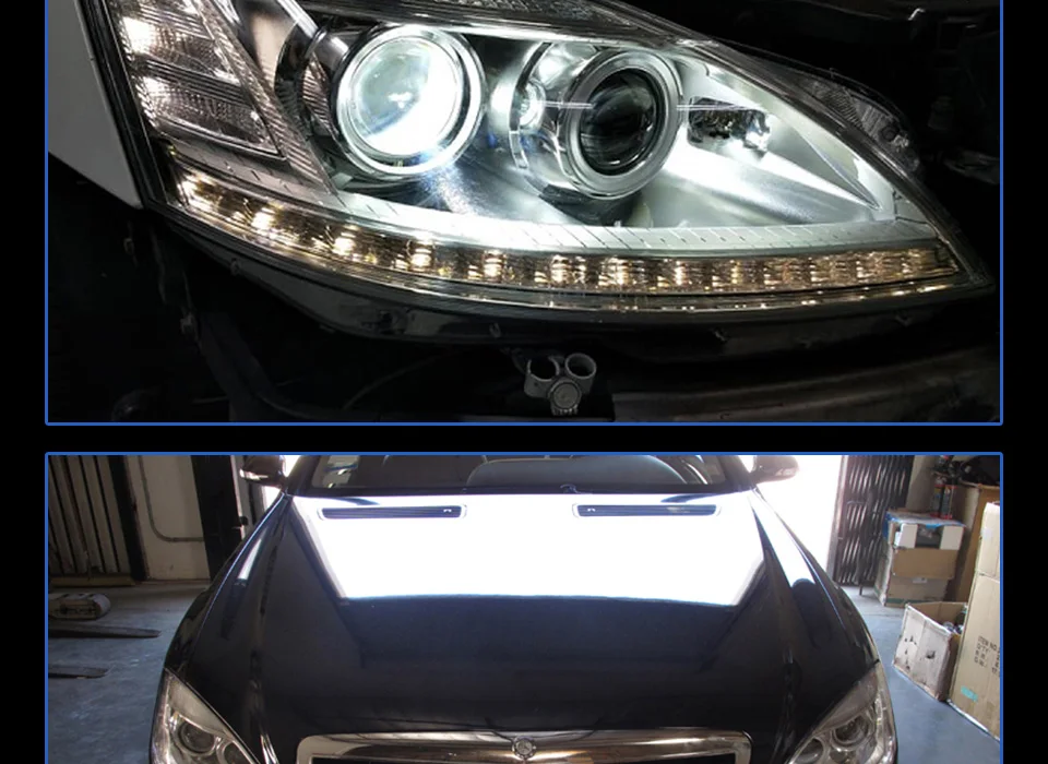 AKD Автомобиль Стайлинг фара для W221 фары 2006-2008 S300 S400 светодиодные дневные ходовые огни на передних фарах сигнальная лампа Hid биксенон авто аксессуары