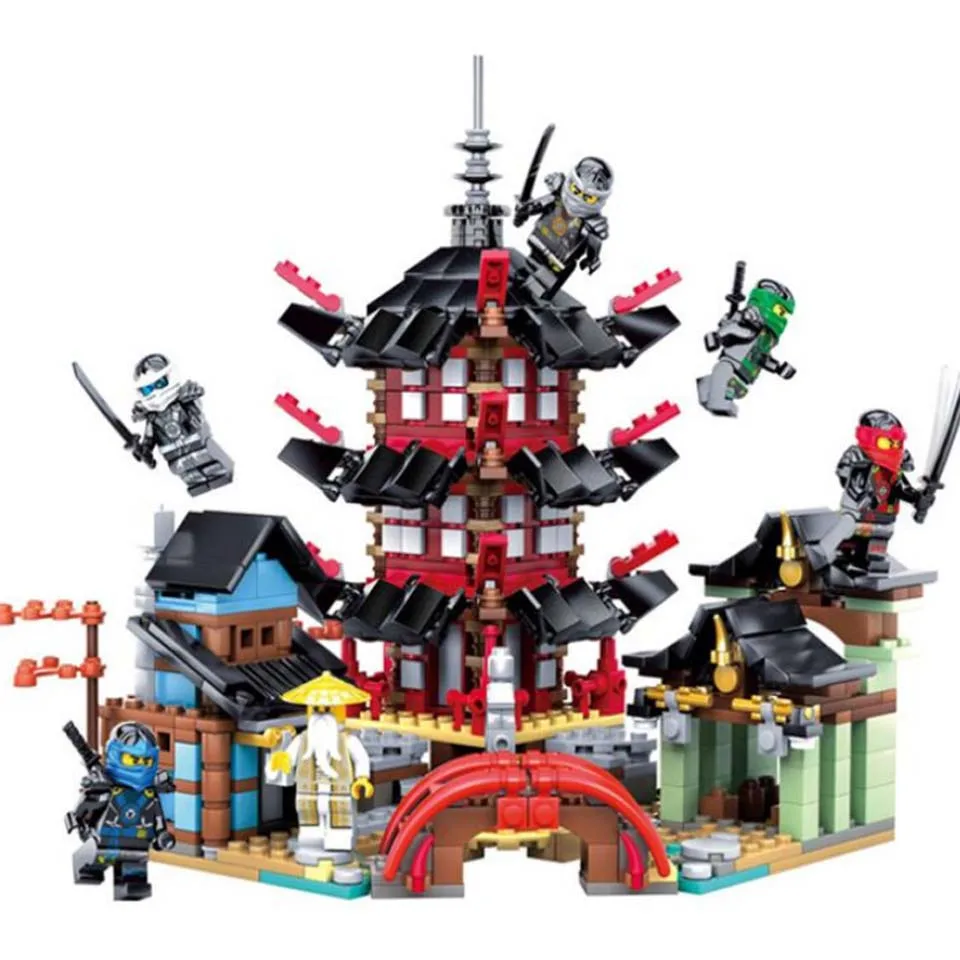 

737pcs Ninja Temple of Airjitzu Ninjagoes Version Legoinglys Building Blocks Toy Kit DIY Educational Children Birthday GIfts