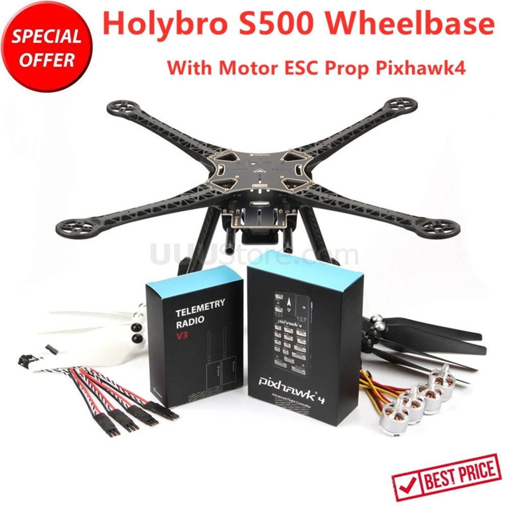 Новинка 2019 года! Holybro Pixhawk 4 S500 480 мм 433 МГц 915 колесная база автопилот RC Квадрокоптер