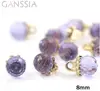 10pcs/lot Size:8mm Light Purple Imitation Crystal Buttons for Garment Beautiful Spherical Button for Sewing Accessories(KK-510) 1