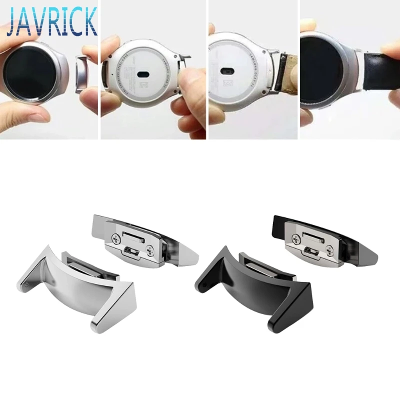2Pcs Stainless Steel Watch Band Connector Adapter 20mm For Samsung Gear S2 RM-720 F3MD | Наручные часы