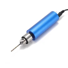 Mini perceuse électrique USB réglable de 4000 à 13000 tr/min, bricolage, bois, artisanat, bijoux, noyer avec mandrin électrique de 0.3 à 4mm, Kit d'outils rotatifs