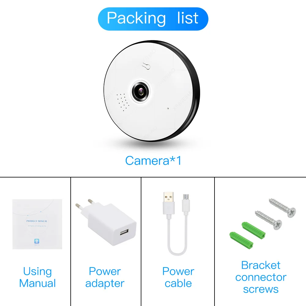 1. 3 мегапиксельная/2.0MP Full view WIFI 360 градусов Двусторонняя аудиосвязь 960P/1080P рыбий