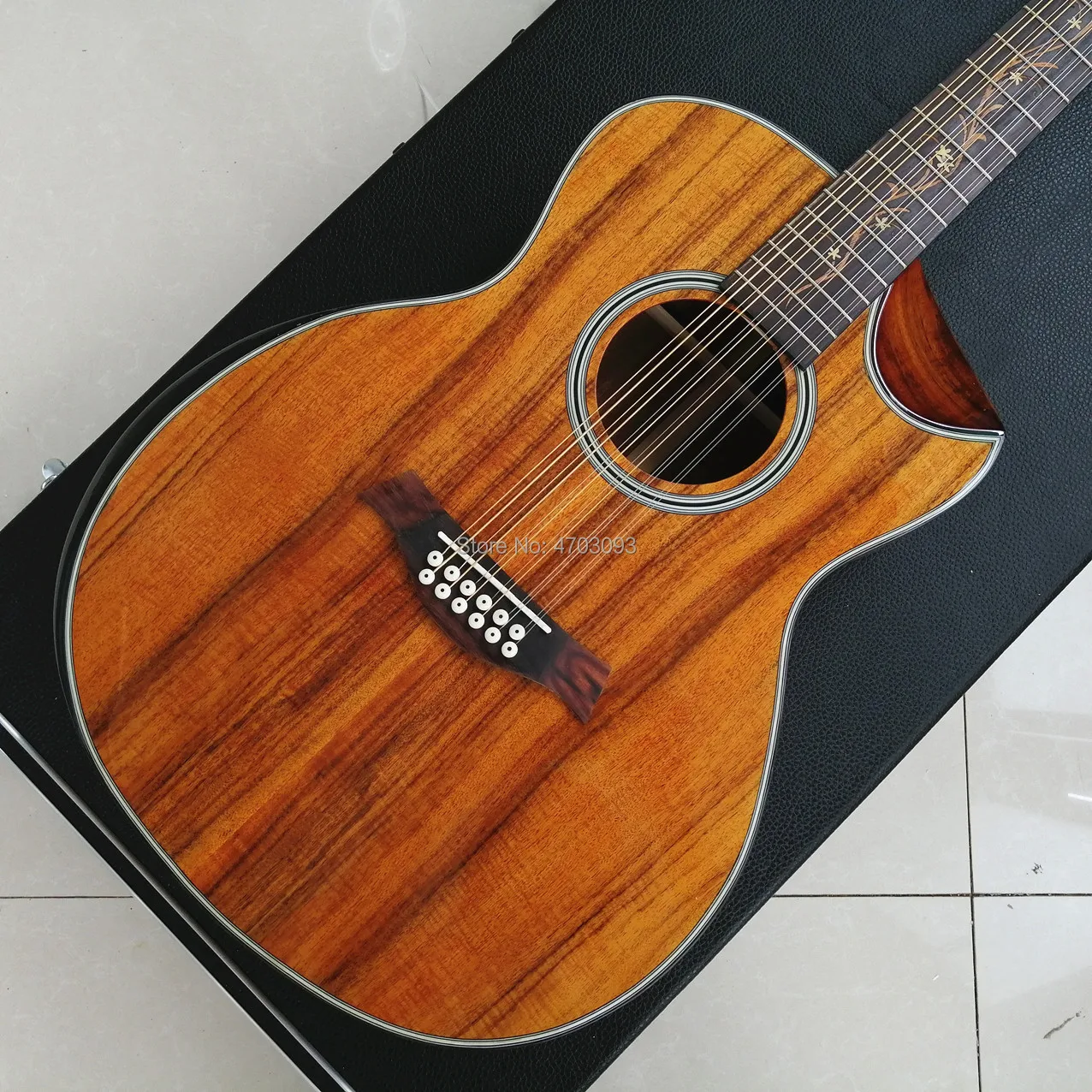 

2019 NEW 12 strings acoustic electric guitar,Koa Grand Auditorium jumbo armrest bevelled,cutway guitar,Koa wood ,Free shipping